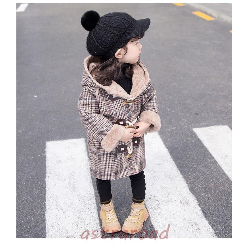 ピーコートPコート キッズコートミドル丈 秋冬 ラシャコート女の子 子供服ジュニアアウタージャケッ