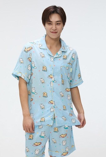SPAO マルチーズ オグオグ 半袖 パジャマ (LIGHT BLUE) SPAO マルチーズ オグオグ 半袖 パジャマ (LIGHT BLUE) (SPAO