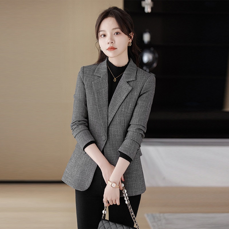 人気ブレザー 女性2024春と小さな韓国の気質と秋の百 スリムウエストスーツトップス