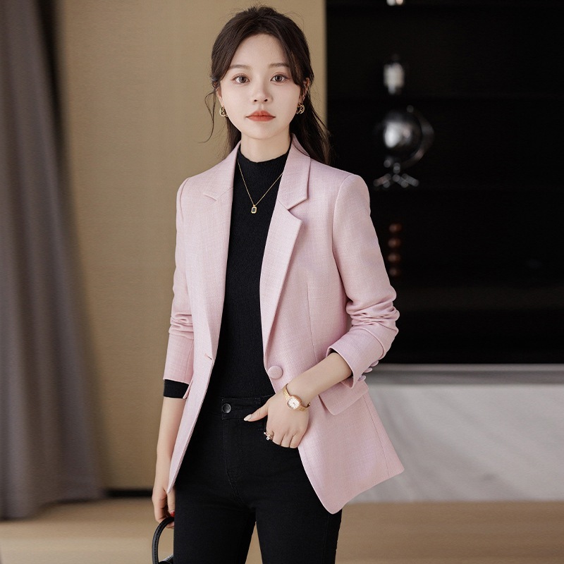 人気ブレザー 女性2024春と小さな韓国の気質と秋の百 スリムウエストスーツトップス