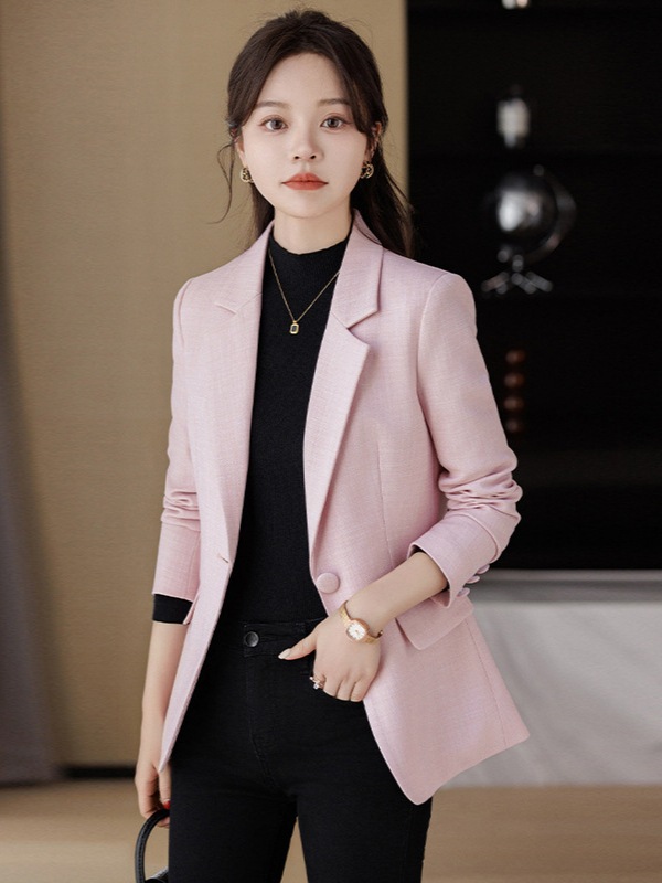 人気ブレザー 女性2024春と小さな韓国の気質と秋の百 スリムウエストスーツトップス