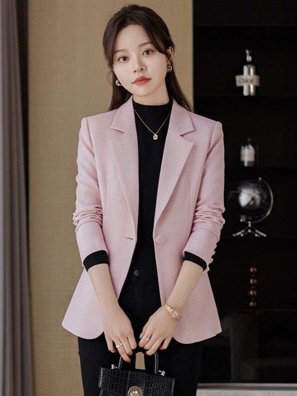 人気ブレザー 女性2024春と小さな韓国の気質と秋の百 スリムウエストスーツトップス