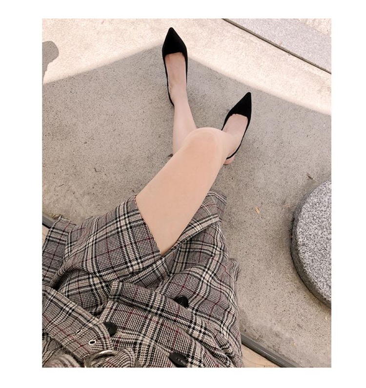 チェック柄 コート ダブルブレスト ウエストベルト ミドル丈 レディース スーツカラー a2310