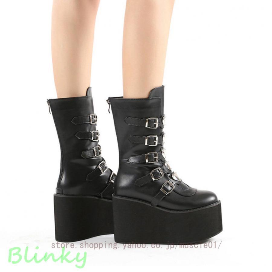 高品質なハロウィン商品 ロングブーツ レディース 厚底靴 ジョッキーブーツ シンプル シューズ 細身ブーツ レースアップ 大人ブーツ ローヒール 太ヒール 靴 コスプレ ハロウィン 3日以内に発送