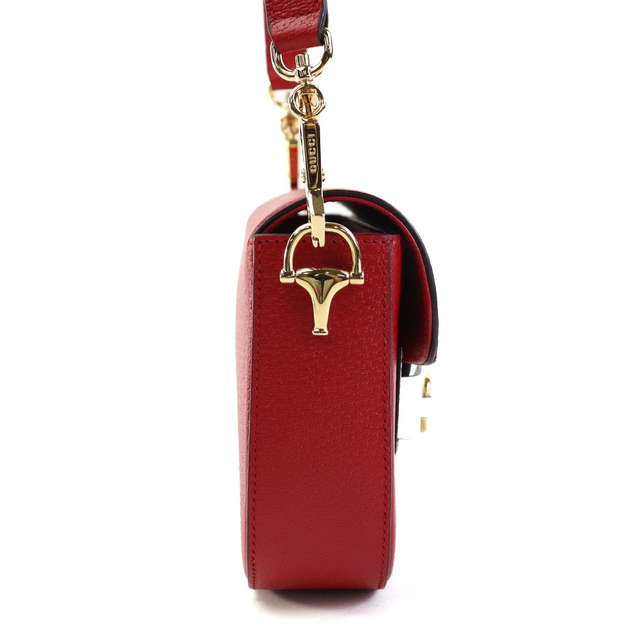 グッチ GUCCI 斜め掛けショルダーバッグ GUCCI x adidas レザー レッド/ホワイト ゴールド ユニセックス 658574 e59176a グッチ GUCCI 斜め掛けショルダーバッグ GUCCI x adidas レザー レッド/ホワイト ゴールド ユニセックス 658574 e59176a