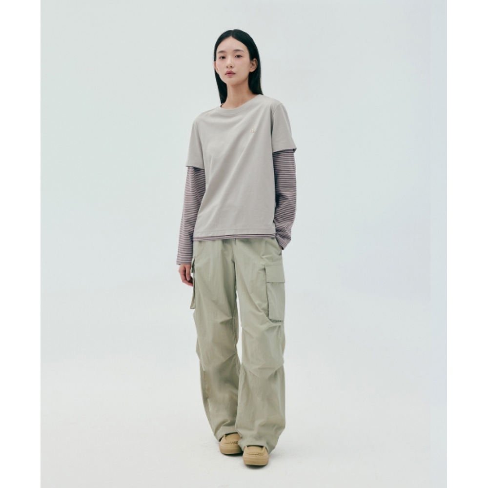 CODEGERY (女性) レイヤードロングスリーブ Tシャツ_ペールピンク CODEGERY (女性) レイヤードロングスリーブ Tシャツ_ペールピンク
