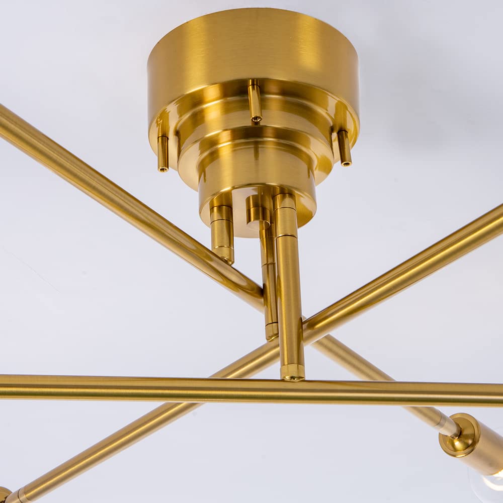 Chende シーリングライト 6灯 真鍮 LED スポットライト E26 天井照明