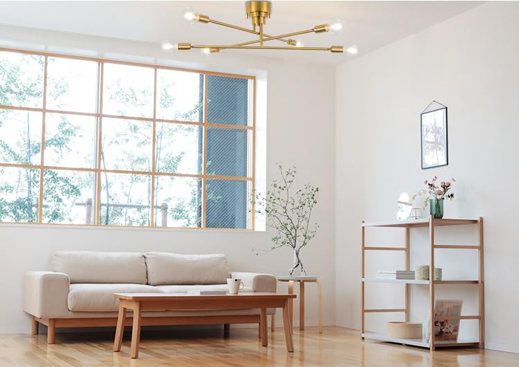 Chende シーリングライト 6灯 真鍮 LED スポットライト E26 天井照明