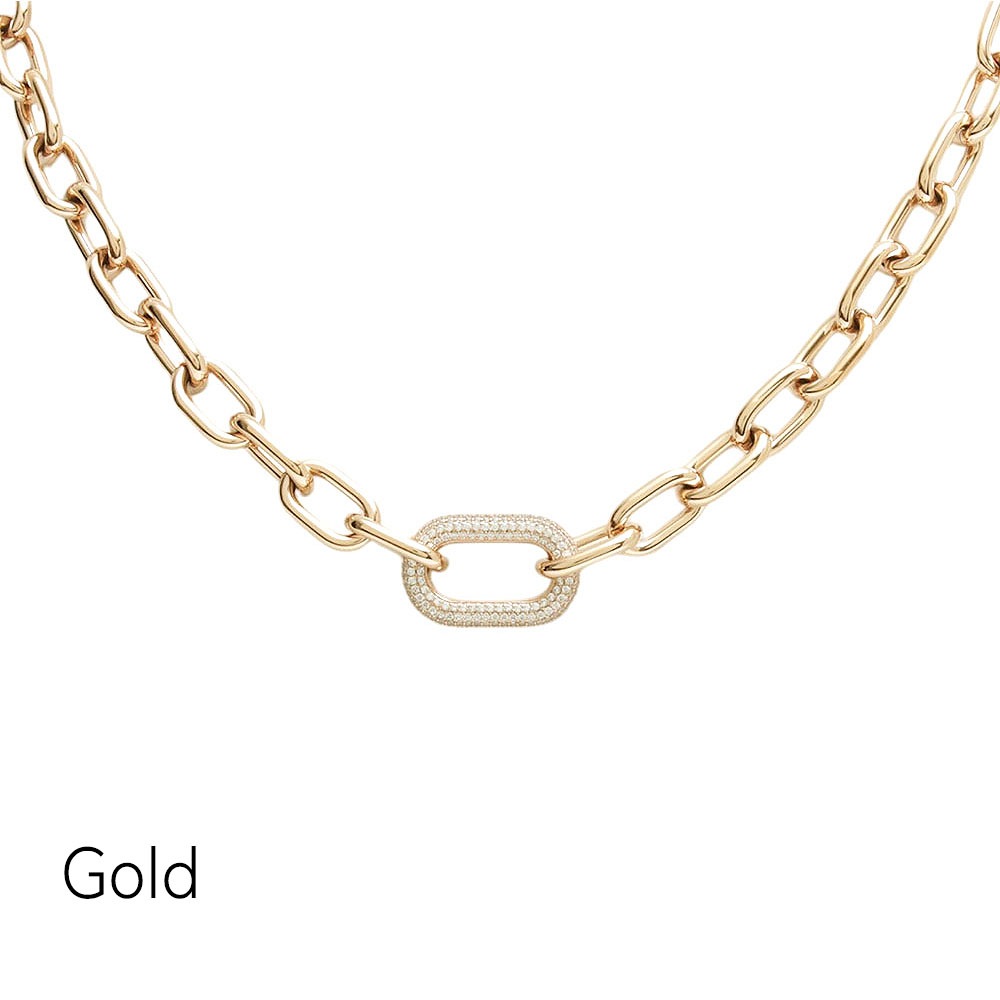 ネックレス Carbine Necklace Crystal Link チェーンネックレス レディース アクセサリー クリスタル プレゼント
