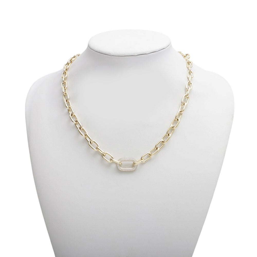 ネックレス Carbine Necklace Crystal Link チェーンネックレス レディース アクセサリー クリスタル プレゼント