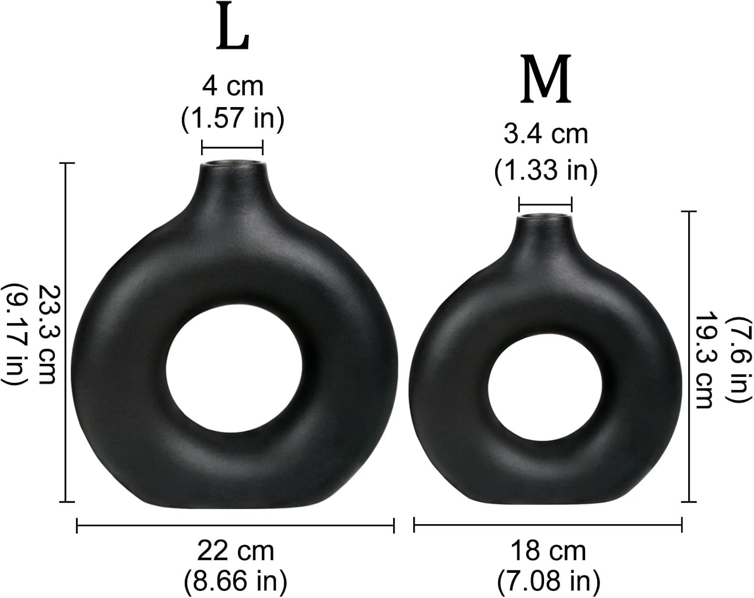 ブラックセラミック製花瓶ミニマリスト装飾用のモダンな花瓶中空ラウンドマットパンパスフラワー花瓶 ボーホーホームウェディングパーティルームディナーテーブルシェルフデコレーション(2個) ブラックセラミック製花瓶ミニマリスト装飾用のモダンな花瓶中空ラウンドマットパンパスフラワー花瓶 ボーホーホームウェディングパーティルームディナーテーブルシェルフデコレーション(2個)