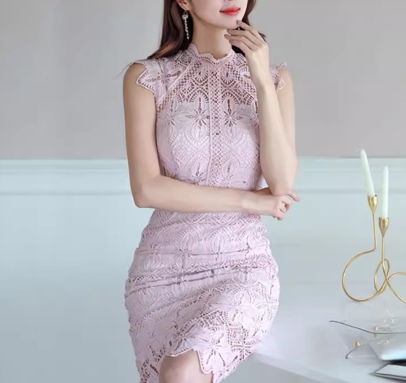 レディース ワンピース プルオーバー ドレス 膝丈 袖なし ノースリーブ ハイネック スタンドカラー タイト スリム 細身 フェミニン レース かわいい 大人可愛い きれいめ 上品 おしゃれ こなれ感 レディース ワンピース プルオーバー ドレス 膝丈 袖なし ノースリーブ ハイネック スタンドカラー タイト スリム 細身 フェミニン レース かわいい 大人可愛い きれいめ 上品 おしゃれ こなれ感