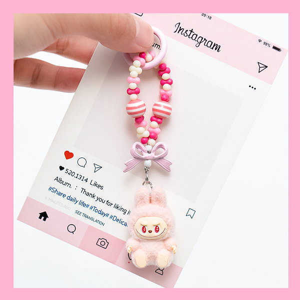 て*く様 labubu 限定デザイン　グリーンキーホルダー15cm 新品】LABUBU ラブブ キーホルダー グリーン キャラクターグッズ