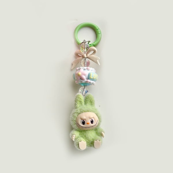 Qoo10] POP MART labubu 植毛 キーホルダーキーホル