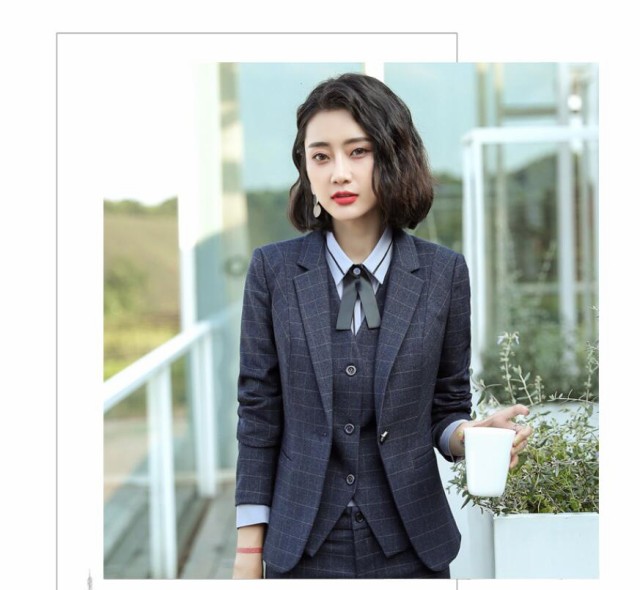 ベスト レディーススーツ ベスト付 レディース服 パンツスーツ のほつれ