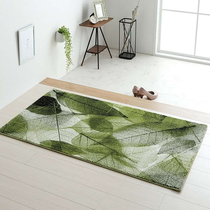 ラグマット カーペット 絨毯 長方形 133x190cm おしゃれ トルコ製 ウィルトン織 リーフ柄 エコテックス 安全 高品質 高耐久