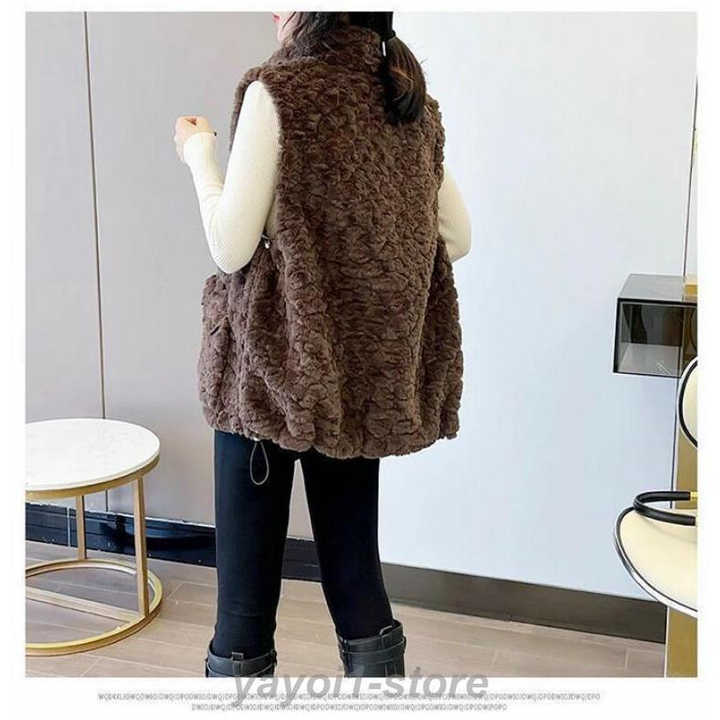 ファーベスト ベスト レディース 秋冬 ジレ ファーコート ボリューム フェイクファー 羽織り アウター ジャケット ジレ レイヤード 重ね着 ミドル丈 羽織 秋 冬