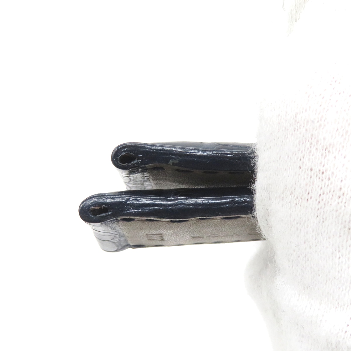 メンズ 未使用 純正 替え クロコ バンド ベルト ストラップ 23mm ネイビー 紺 メンズ 未使用 純正 替え クロコ バンド ベルト ストラップ 23mm ネイビー 紺