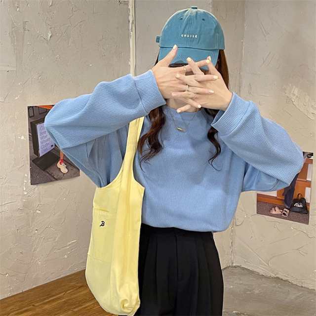 ワッフルプルオーバー トップス プルオーバー カットソー スウェット トレーナー 体型カバー 春 楽ちん カジュアル シンプル レディース ワッフルプルオーバー トップス プルオーバー カットソー スウェット トレーナー 体型カバー 春 楽ちん カジュアル シンプル レディース