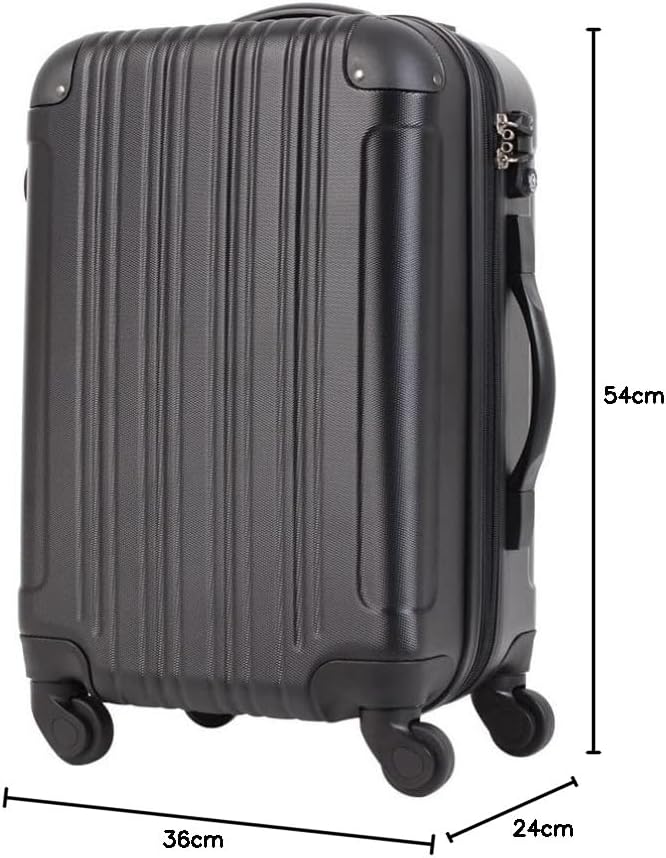 [レジェンドウォーカー] スーツケース キャリーケース 軽量 拡張機能 SSサイズ 機内持ち込み (33～40L /ブラック) [5082-48-BK]