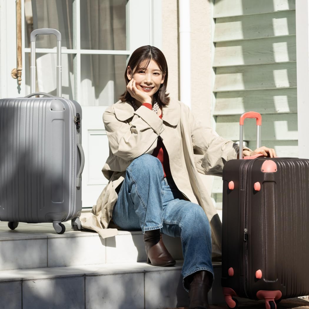 [レジェンドウォーカー] スーツケース キャリーケース 軽量 拡張機能 SSサイズ 機内持ち込み (33～40L /ブラック) [5082-48-BK]