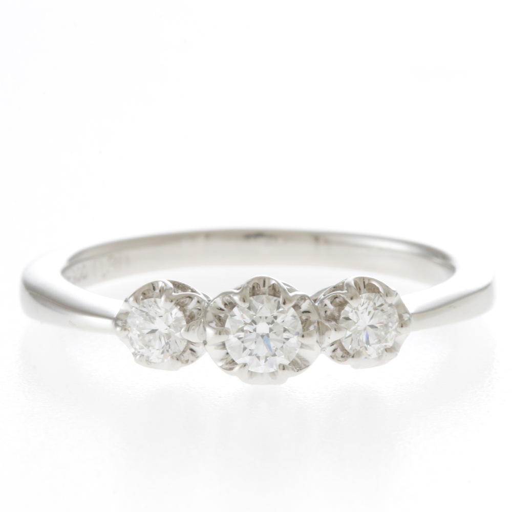 リング 指輪 13号 Pt900プラチナ ダイヤモンド 中古 美品 リング 指輪 13号 Pt900プラチナ ダイヤモンド 中古 美品