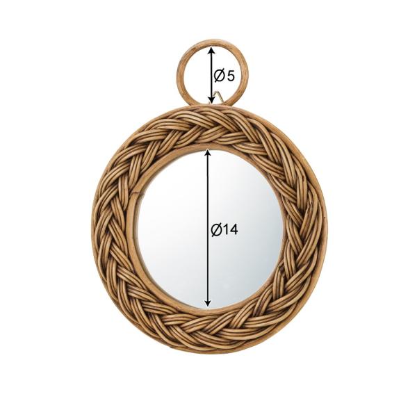 鏡 壁掛け ミラー アジアン 丸型 円形 インテリア