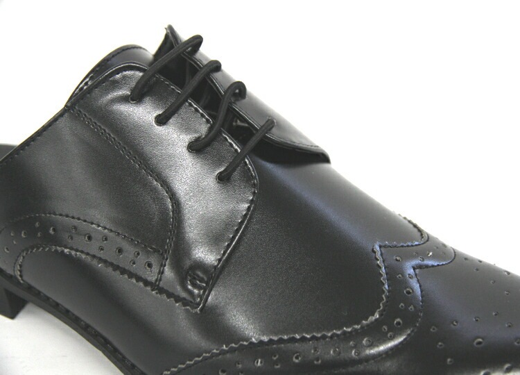 UN SNOBBISH ビジネスサンダル シューズ 紳士 ウィングチップタイプ 靴ひもゴム 合成皮革