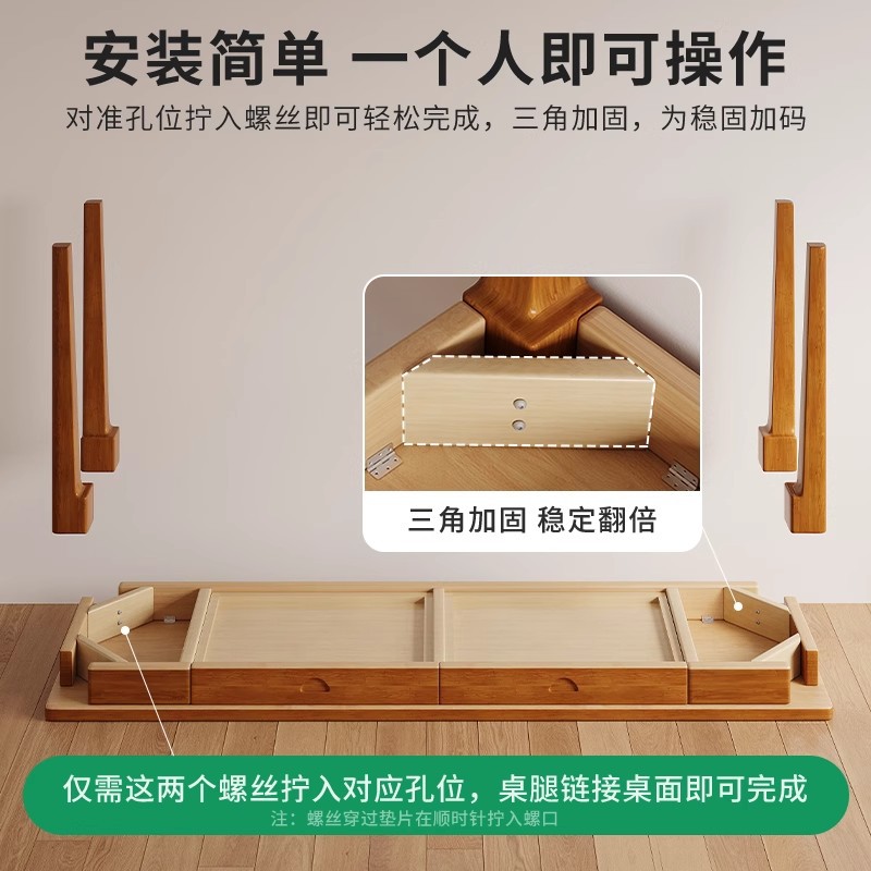 完全な固形材の狭い狭いデスクホームデスクトップコンピューターデスクシンプルなオフィスデスク小さなベッドルームライティングデスクロングテーブル