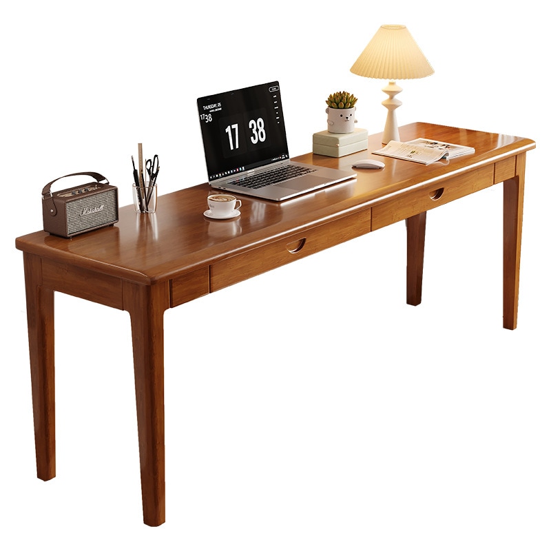 完全な固形材の狭い狭いデスクホームデスクトップコンピューターデスクシンプルなオフィスデスク小さなベッドルームライティングデスクロングテーブル