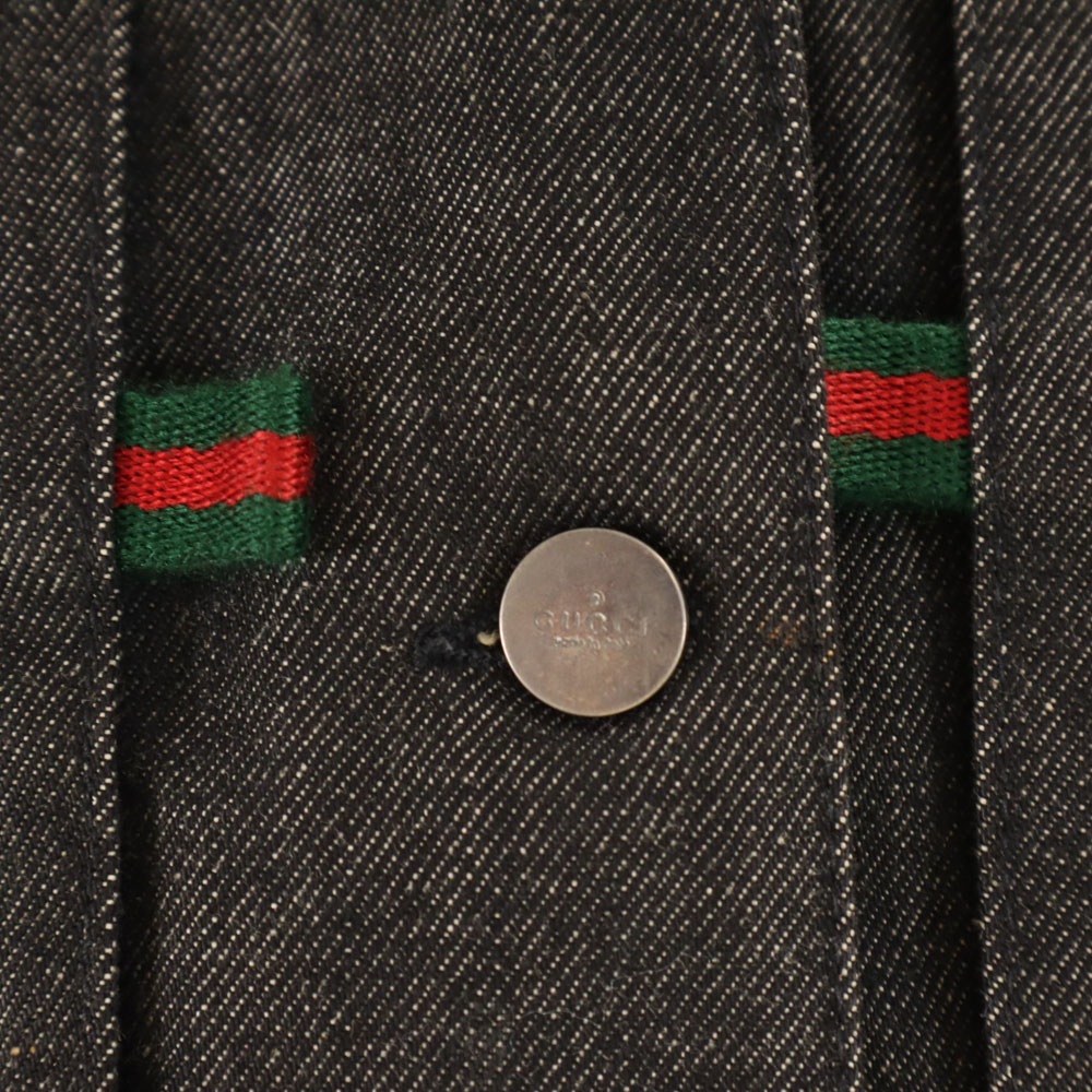 イタリア製 デニムジャケット 38 ブラック レディース