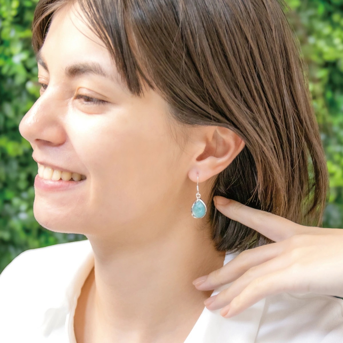 フックピアス レディース 両耳用 シルバー925 ラリマー 天然石 ドロップ 雫型 4本爪 揺れる フックピアス レディース 両耳用 シルバー925 ラリマー 天然石 ドロップ 雫型 4本爪 揺れる