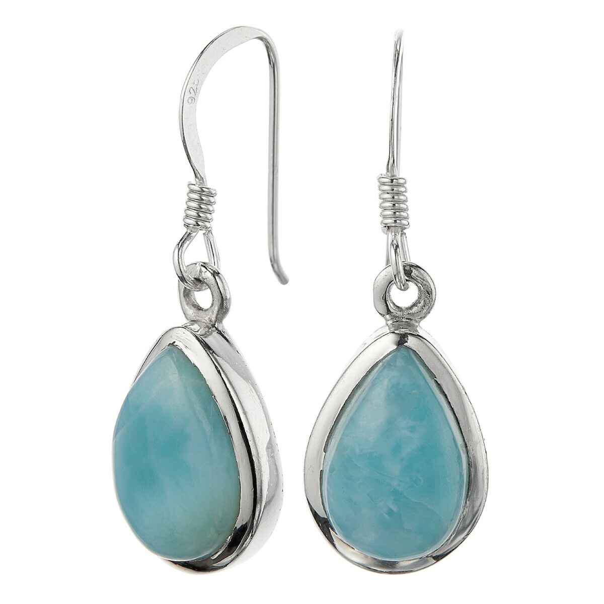 フックピアス レディース 両耳用 シルバー925 ラリマー 天然石 ドロップ 雫型 4本爪 揺れる フックピアス レディース 両耳用 シルバー925 ラリマー 天然石 ドロップ 雫型 4本爪 揺れる