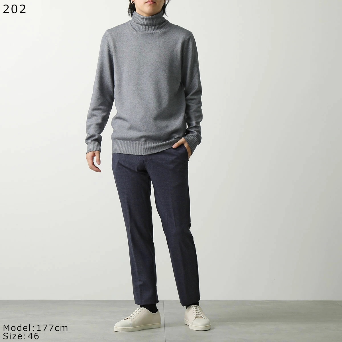 GERMANO ジェルマーノ スラックスパンツ CITY 3NEG 7637 メンズ チェック柄 センタープレス ウールブレンド ストレッチ カラー3色