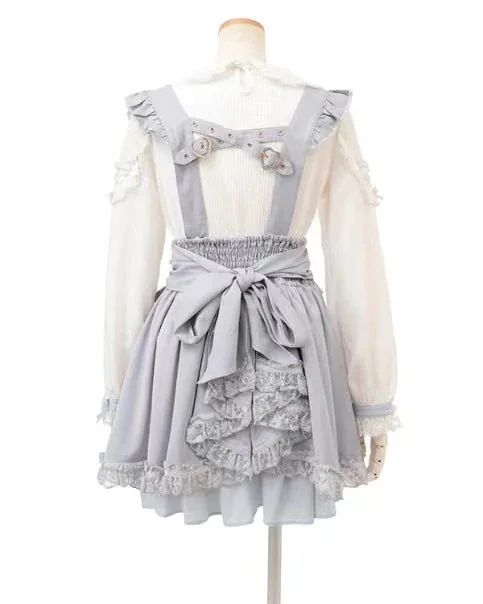 ランドマイン着脱式サスペンダースカート着痩せウエストカバー股間ラブパールサスペンダースカート263