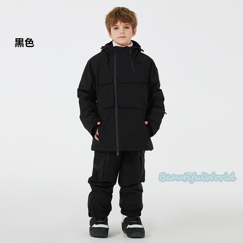 スノーボードウェア キッズ スキーウェア 上下セット 子供 ジュニア スノボウェア ジャケット パンツ 男の子 女の子 スノーウェア 撥水 防風 保温 雪遊び