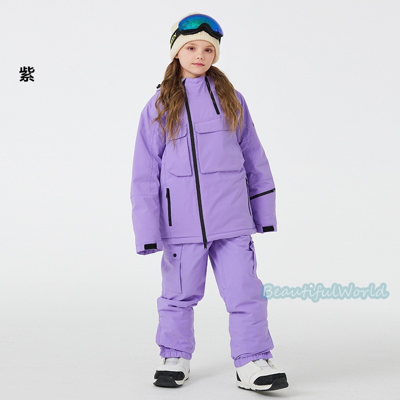 スノーボードウェア キッズ スキーウェア 上下セット 子供 ジュニア スノボウェア ジャケット パンツ 男の子 女の子 スノーウェア 撥水 防風 保温 雪遊び