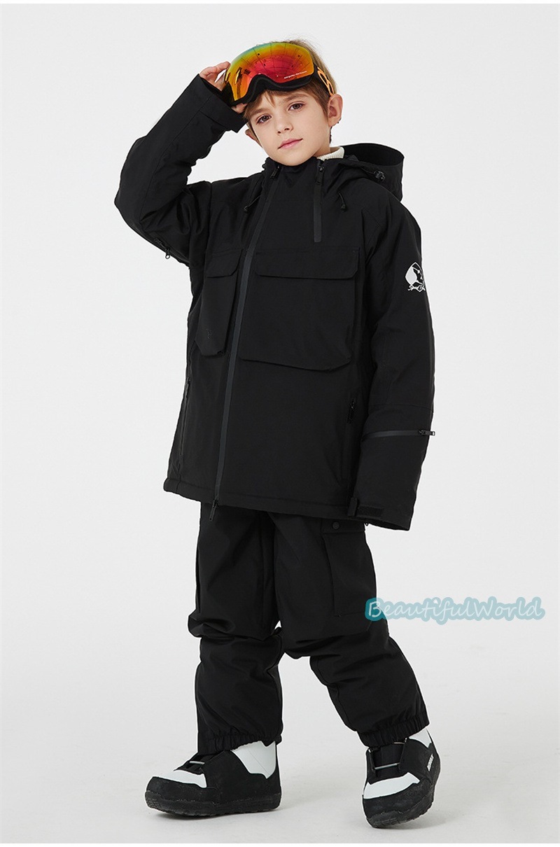 スノーボードウェア キッズ スキーウェア 上下セット 子供 ジュニア スノボウェア ジャケット パンツ 男の子 女の子 スノーウェア 撥水 防風 保温 雪遊び