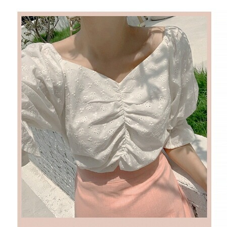 カジュアルセットアップスカートセットアップ 韓国 ファッション レディース 春 夏 カジュアル コーデ シンプル 定番 セレカジ 20代 30代 40代 2025 パフスリーブ パンチングレース カジュアルセットアップスカートセットアップ 韓国 ファッション レディース 春 夏 カジュアル コーデ シンプル 定番 セレカジ 20代 30代 40代 2025 パフスリーブ パンチングレース