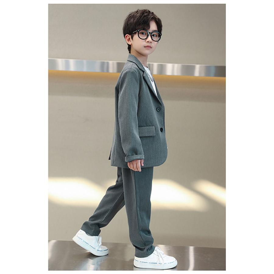 カジュアル 冠婚葬祭 入学式 フォーマル ジャケット セットアップ スーツ ズボン 男の子 大きいサイズ 卒業式 子供 落ち着いたカラー 2点セット 着回し おすすめ