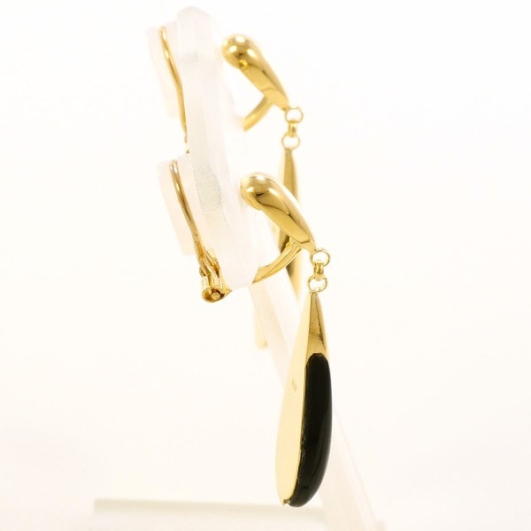 K18 18金 YG イヤリング オニキス ジュエリー 【中古】 K18 18金 YG イヤリング オニキス ジュエリー 【中古】