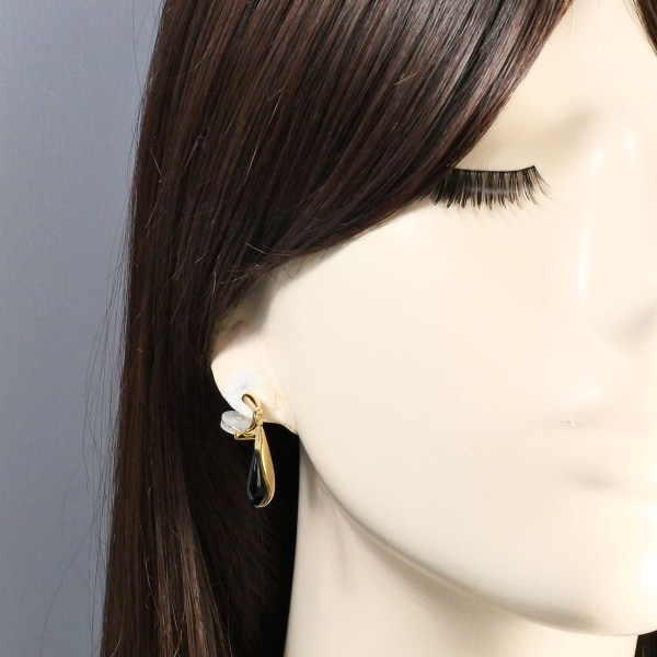 K18 18金 YG イヤリング オニキス ジュエリー 【中古】 K18 18金 YG イヤリング オニキス ジュエリー 【中古】