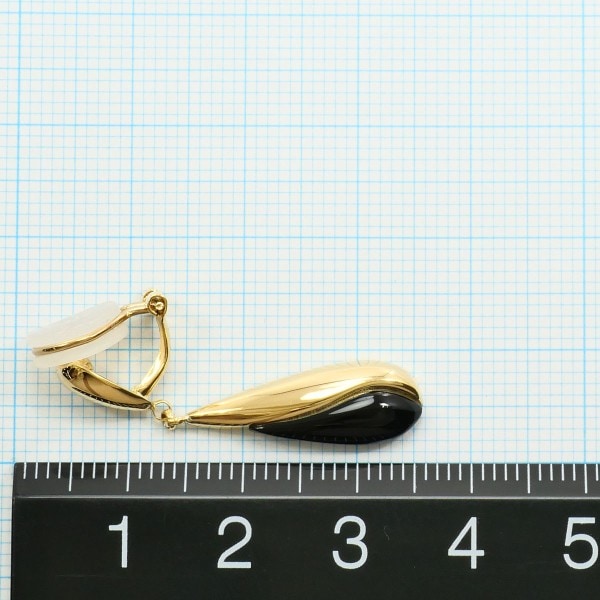 K18 18金 YG イヤリング オニキス ジュエリー 【中古】 K18 18金 YG イヤリング オニキス ジュエリー 【中古】