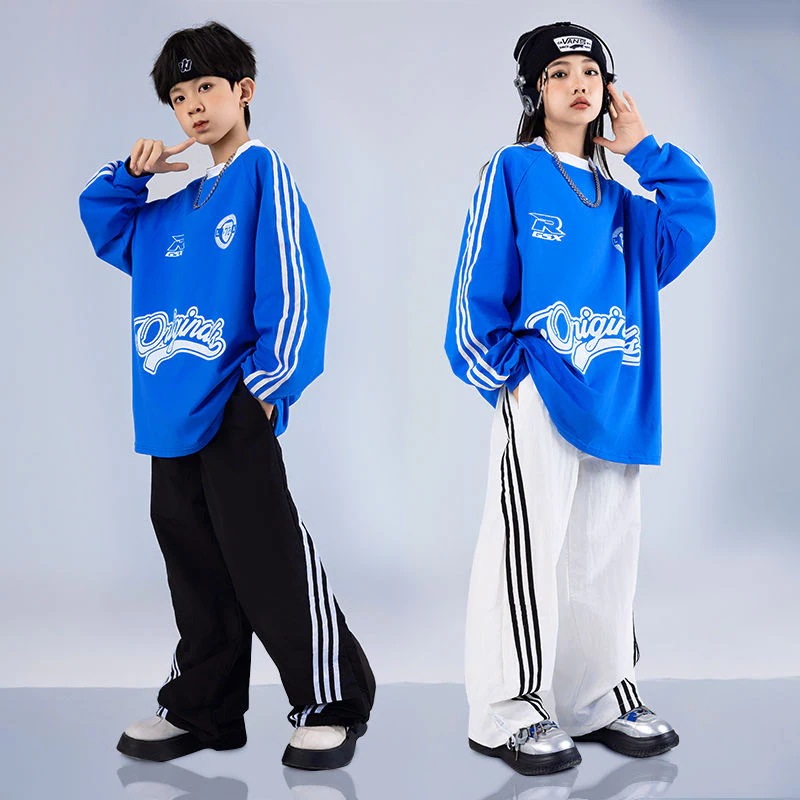 街のダンスの子供のファッション服の男女の子供のヒップホップの出演服のゆったりしたhiphopのスーツのドラムのジャズのショーの服
