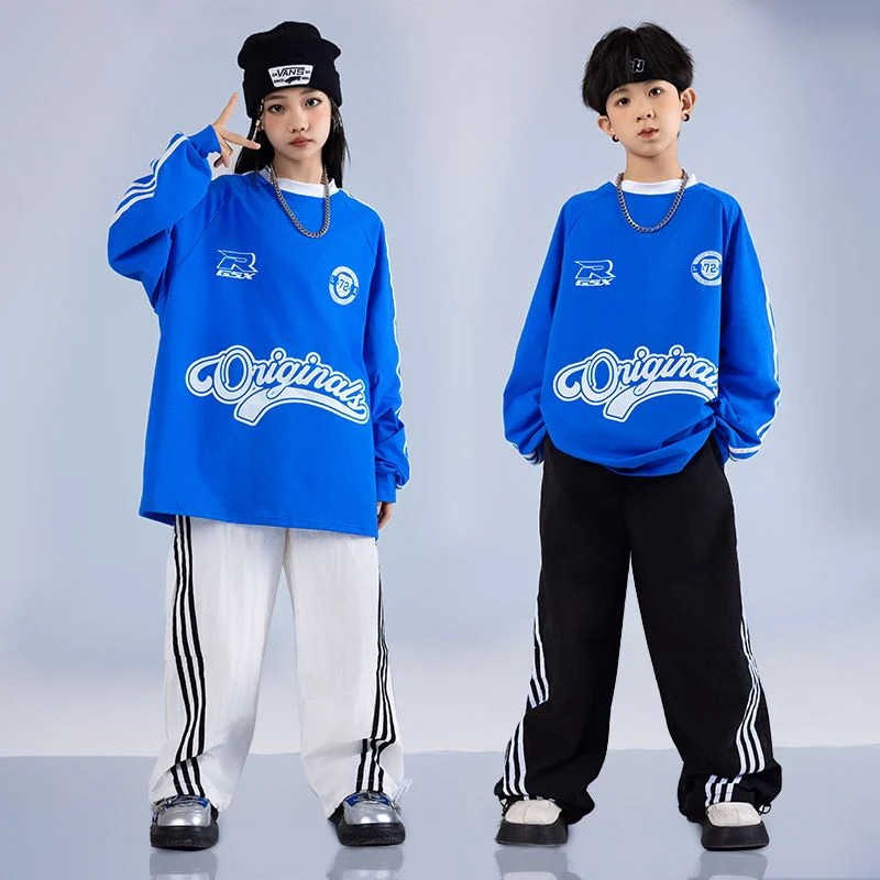 街のダンスの子供のファッション服の男女の子供のヒップホップの出演服のゆったりしたhiphopのスーツのドラムのジャズのショーの服