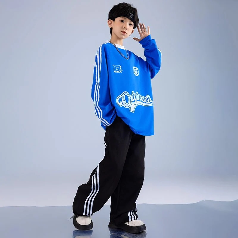 街のダンスの子供のファッション服の男女の子供のヒップホップの出演服のゆったりしたhiphopのスーツのドラムのジャズのショーの服