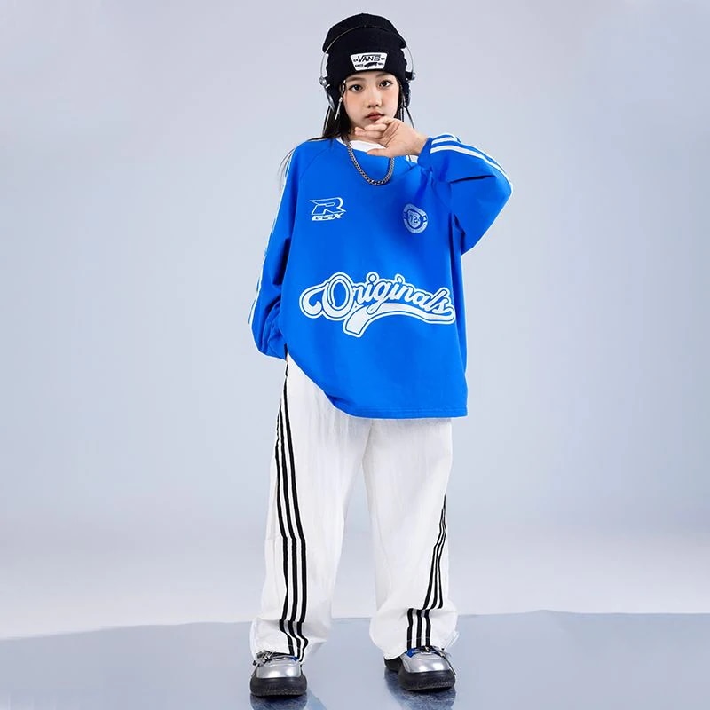 街のダンスの子供のファッション服の男女の子供のヒップホップの出演服のゆったりしたhiphopのスーツのドラムのジャズのショーの服