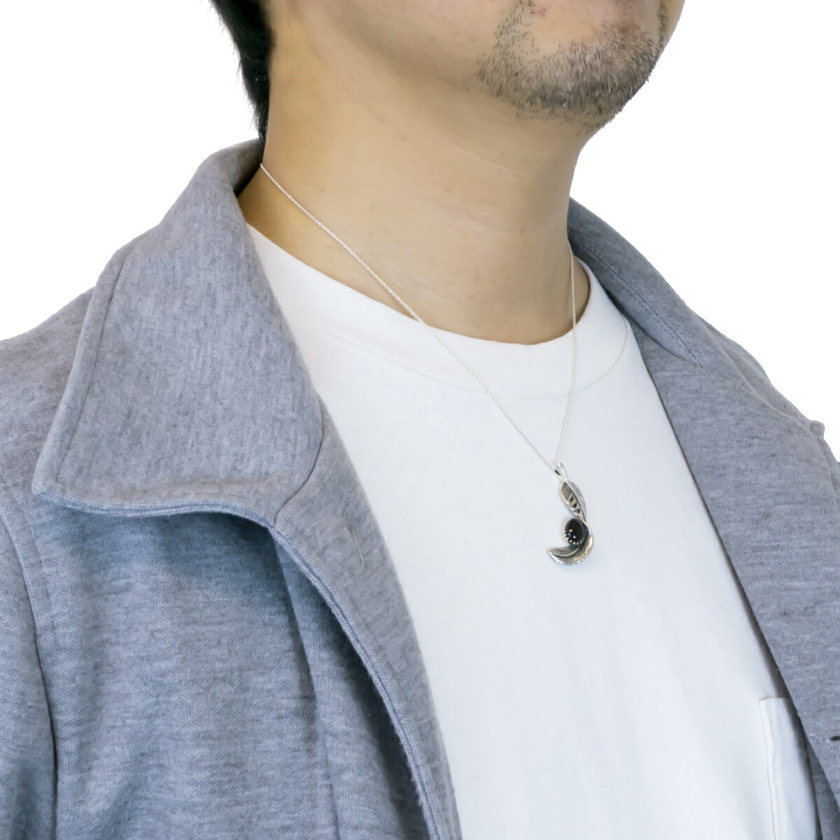 ネックレス メンズ シルバー925製 天然石 フェザー ターコイズ オニキス 羽根 捻り イーグル ネックレス メンズ シルバー925製 天然石 フェザー ターコイズ オニキス 羽根 捻り イーグル