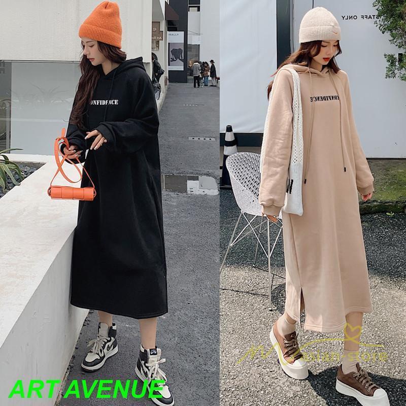 スウェットワンピース ロングワンピース パーカーワンピース 秋 レディース ロングスウェット 裾スリット 大きいサイズ 秋冬 体型カバー 30代50代 スウェットワンピース ロングワンピース パーカーワンピース 秋 レディース ロングスウェット 裾スリット 大きいサイズ 秋冬 体型カバー 30代50代