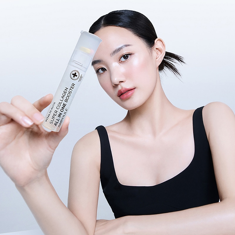 [桃味コラーゲン] スーパーコラーゲン オールインワン ブースター アンプル 28個 *1box 急速吸収率 ビタミンc グルタチオン ナイアシン ビオチン 鉄分